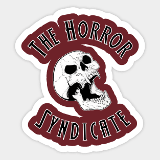 The Horror Syndicate White Skull Sticker